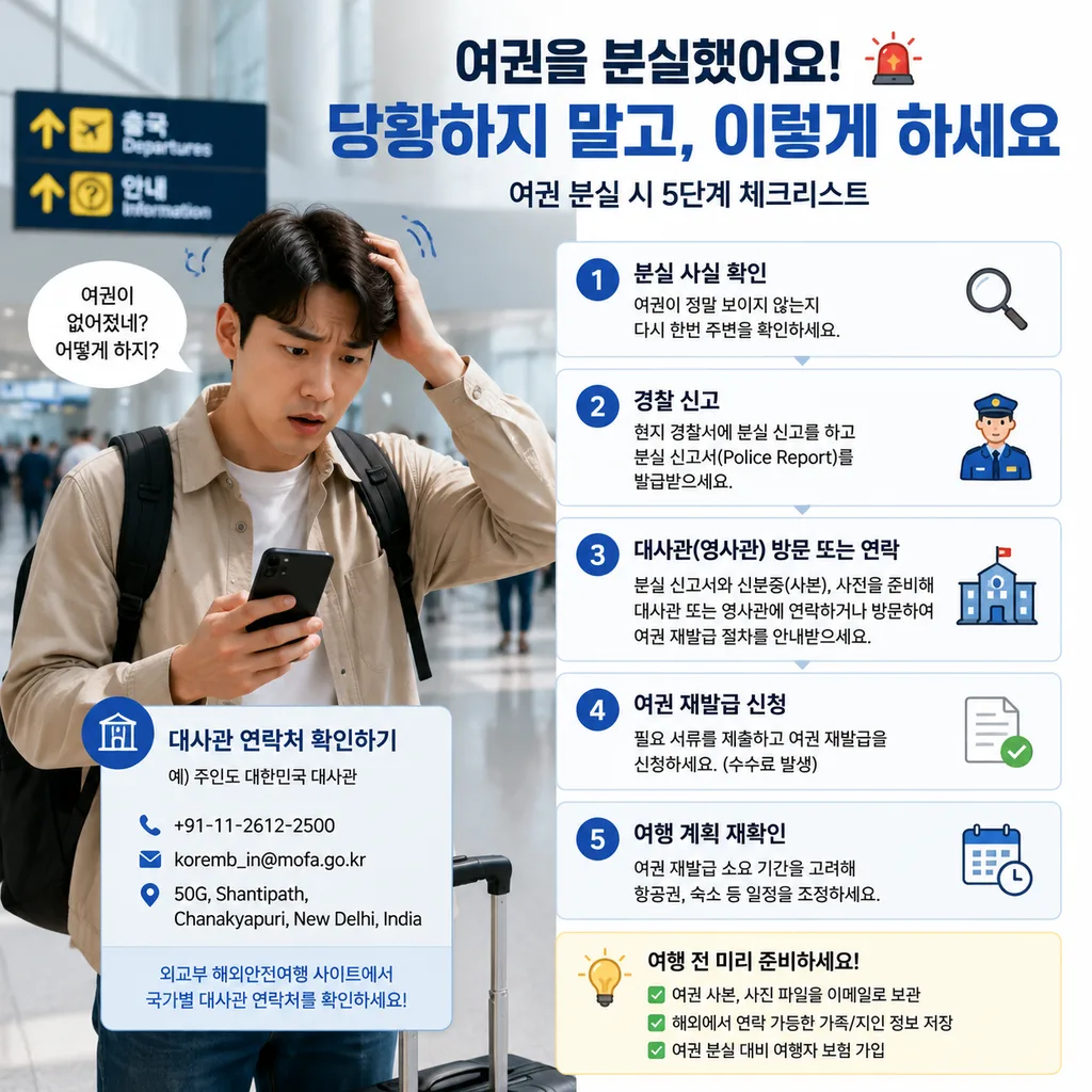 해외여행 중 여권 분실 대처법 체크리스트