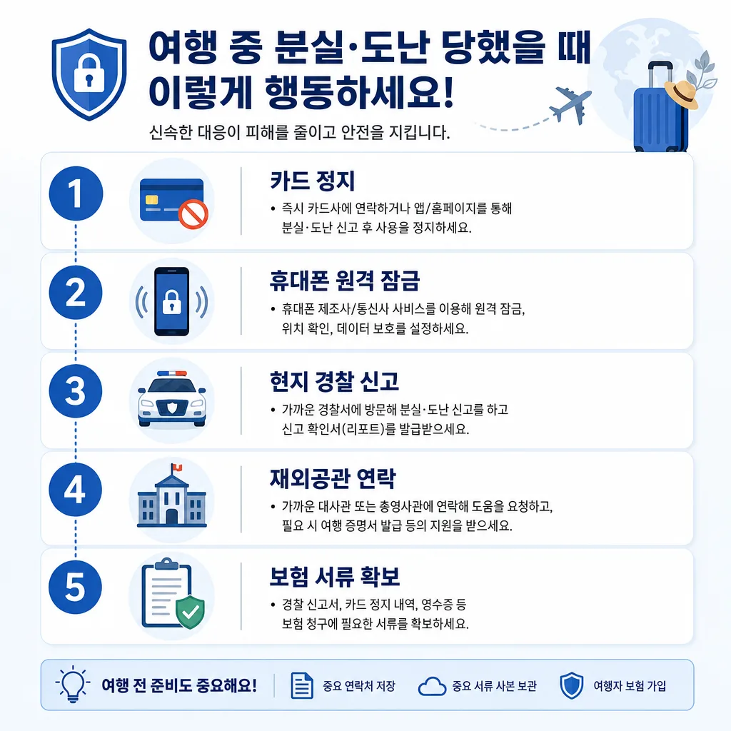 해외에서 소매치기 당했을 때 대처 순서