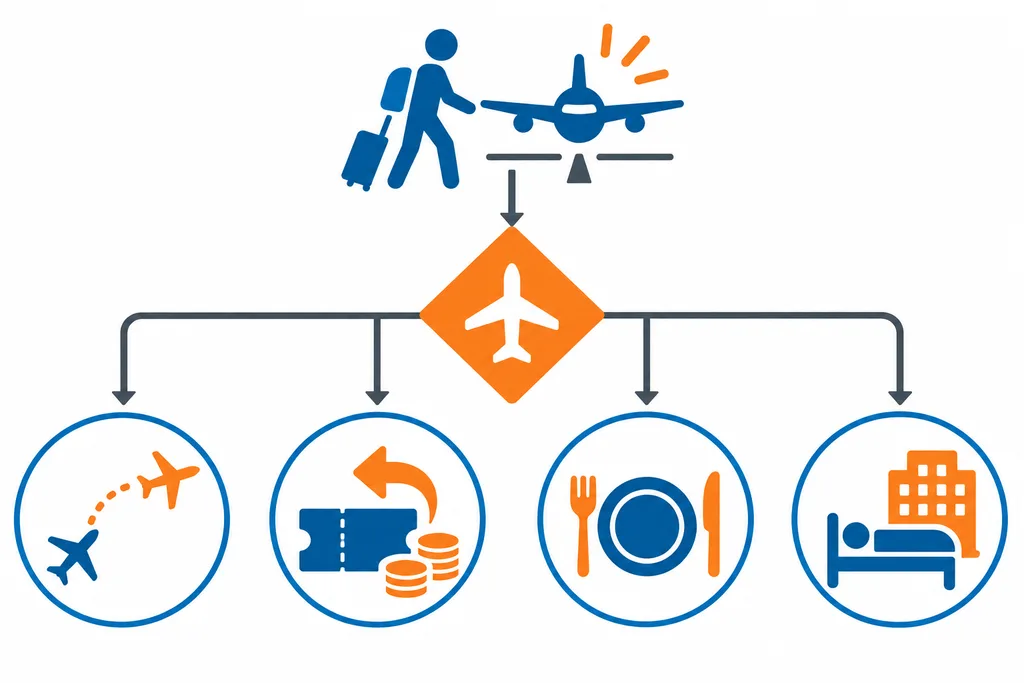결항 시 환불과 대체편 및 숙박 지원 판단 흐름도